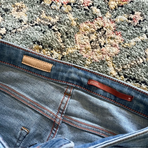 Anthropologie Pilcro The Icon High Rise Flare Denim Jeans Light Wash Sz 26 - Picture 10 of 12